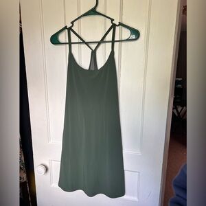 Outdoor Voices Backless Olive Green Dress